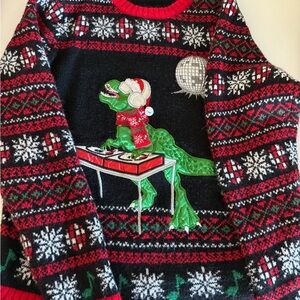 Holiday Time Red and Black Sweater